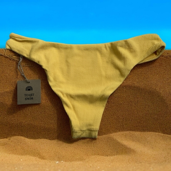 🎉$45 NWT Toast Swim Signature Low Rise Hipster Bottom in S & L - Picture 2 of 2